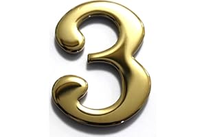 Number 3-2" Brass Numbers Better Box Mailboxes Brass Mail Box Numbers Two Inch Solid Brass Number 3