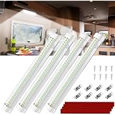 Linkstyle 4PCS 12V LED Interior Light Bars with Switch for Enclosed Trailer | 12V Light Strip 108 LEDs 1800LM 6500K aluminum bases and two mounting options for enclosed trailers RVs vans trucks and boat