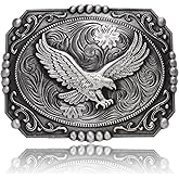 BBOTEN Western Belt Buckle for Men, Large Belt Buckle Golden Soaring Eagle, Eagle Cowboy Big Belt Buckles