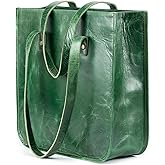 Handmade World Leather Women's Tote Bag 'The Aria' Fits 13 Inch Laptop Computer Shoulder Purse Handbag For Shopping Office