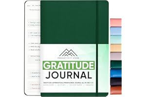 Gratitude Journal & Self Care Journal - Guided Mental Health Journal & Self Love Journal For Women & Men - A5 5.8" x 8.3" - Green - PRODUCTIVITY STORE