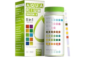 AAwipes Aquarium Ammonia Test Strips 8-in-1 |100 Strips | Quick & Accurate Water Testing for Freshwater & Saltwater Tanks -Te