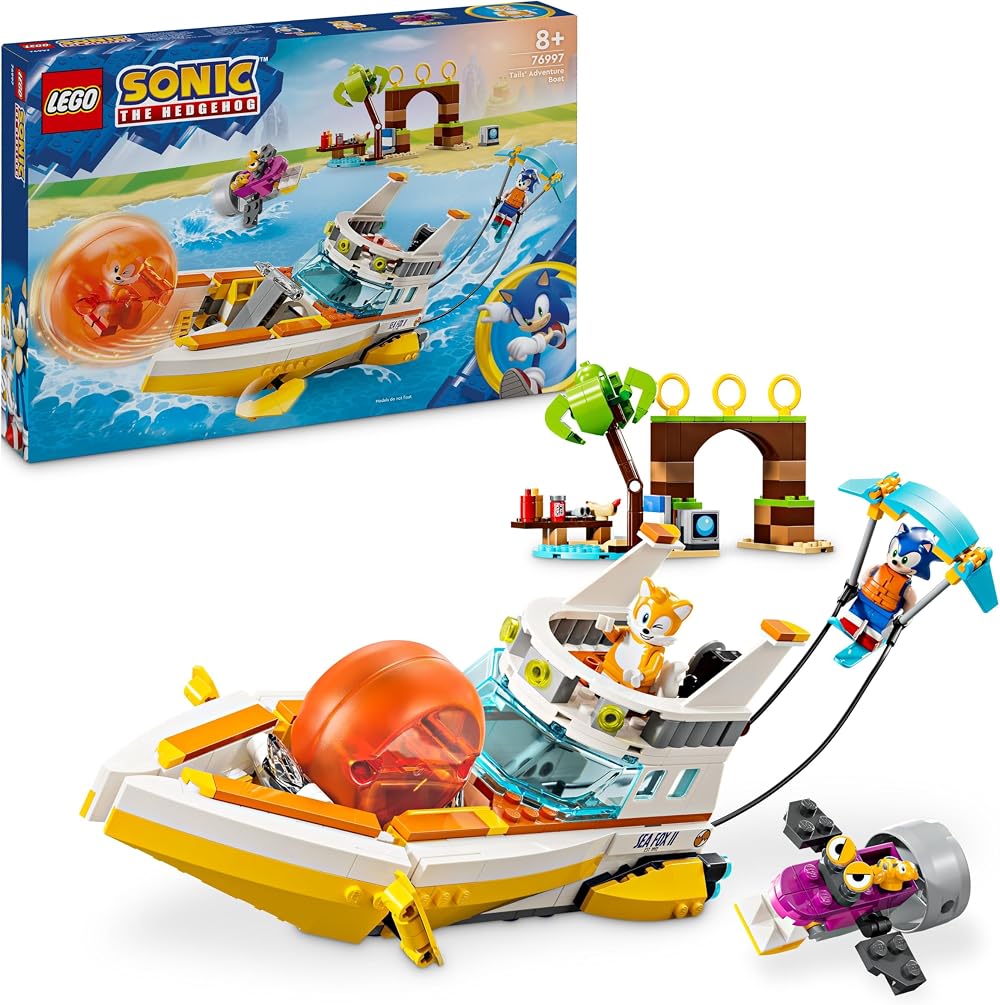 LEGO Sonic Tails Adventure Boat 76997 Interactive Playset with Figures