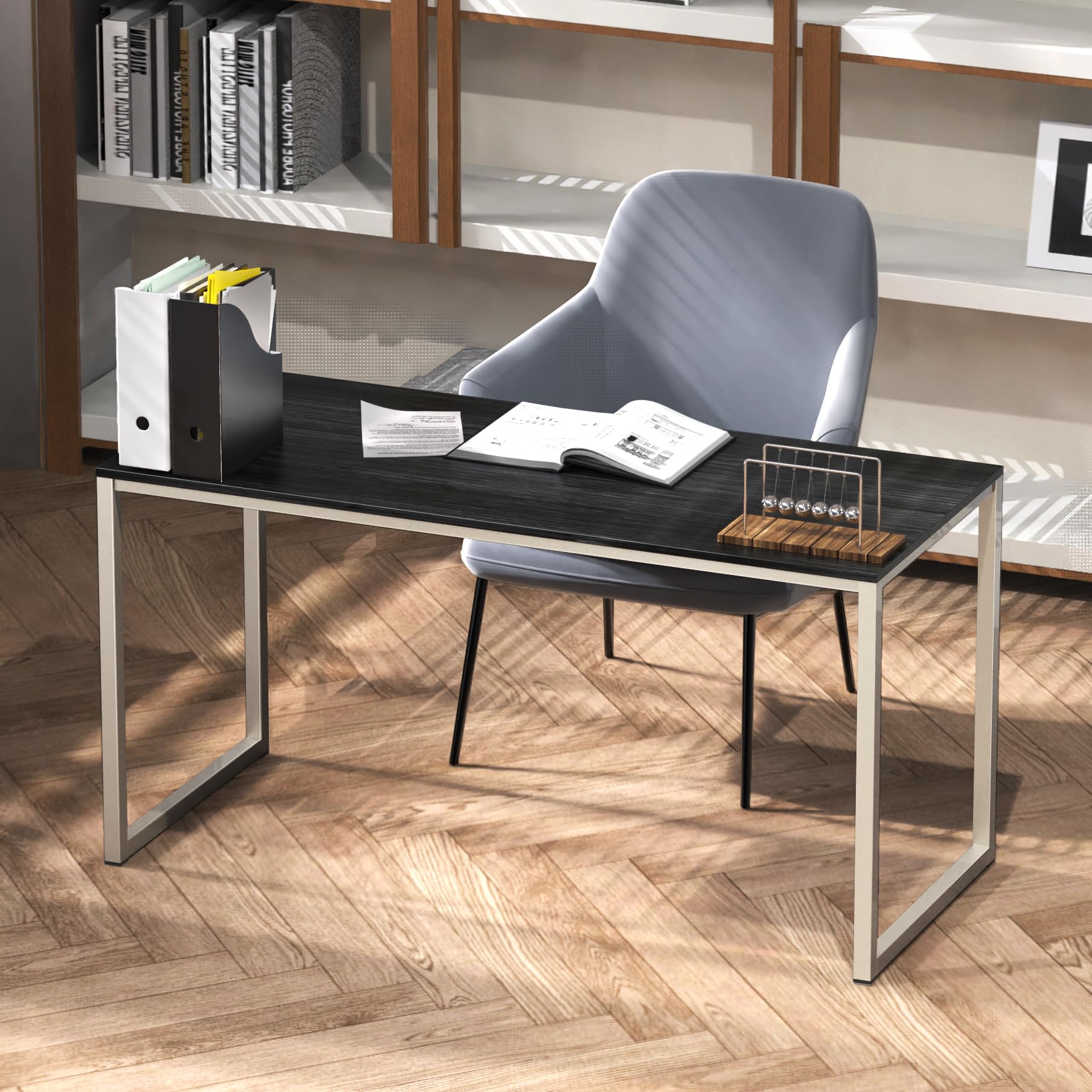 SHW Mission 48-Inch Home Office Computer Desk, Espresso