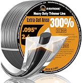 095'' Trimmer Line 400FT Heavy Duty Pentagon Dual Core Weed Eater String | Universal Weedeater Line Compatible with Cordless String Trimmers, Heavy Duty Weed Wacker String Provides Efficient Cutting