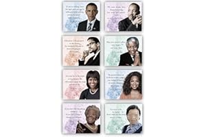 LIFLIKWALL HD Black History Famous Quotes Decoration Painting|8- Pack(20.32x25.4 cm)frameless.Including Barack Obama, Nelson Mandela,Martin Luther King, MalcolmX,Maya Ingrew,#, Michelle Obama,Oprah Winfrey 2