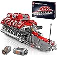 Mould King V12 Engine Model Kit That Works - 3472 PCS Build Your Own Model Engine Kit for Adults, 12-Cylinder Car Engine Kit More Power than V8 Engine, 6.5-Liter Motor Building Kits for 8+ Kids Adults