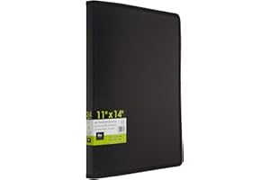 Filexec, 93630, Art Presentation Book, 24 Pocket, 11" x 14", 1 Each Black