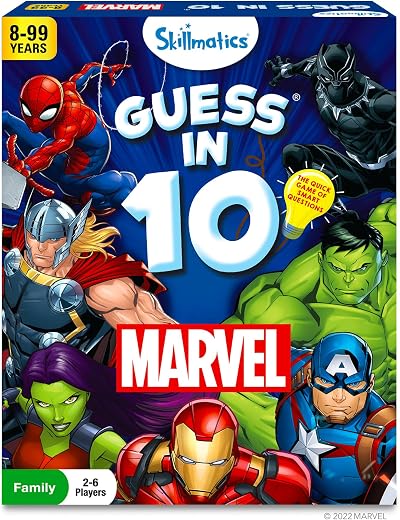 Skillmatics Guess in 10 Marvel Game | 2-6 Players | Ages 8+ | Travel Friendly