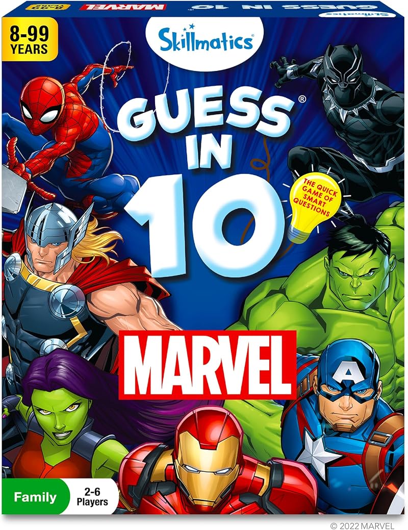 Skillmatics Guess in 10 Marvel Game | 2-6 Players | Ages 8+ | Travel Friendly