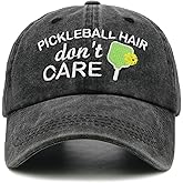 Embroidered Pickleball Hat for Women Pickleball Gifts, Washed Cotton Adjustable Vintage Baseball Cap