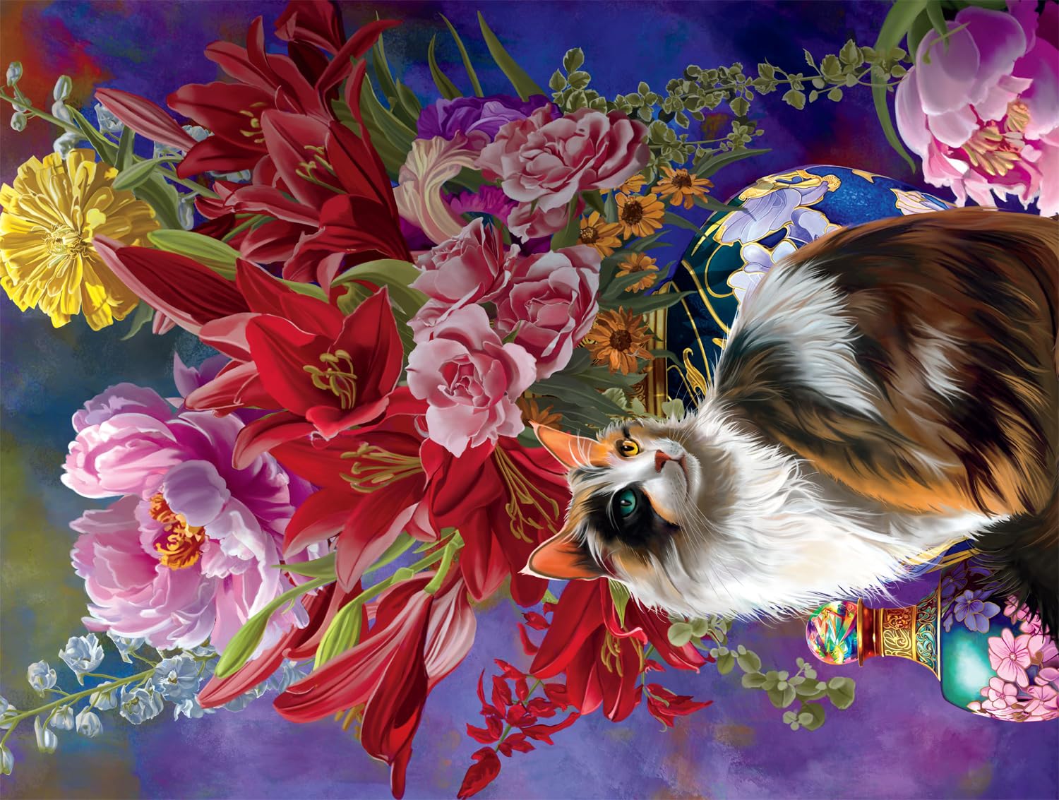 Buffalo Games 17313 Feline Elegance Jigsaw Puzzle, Multi