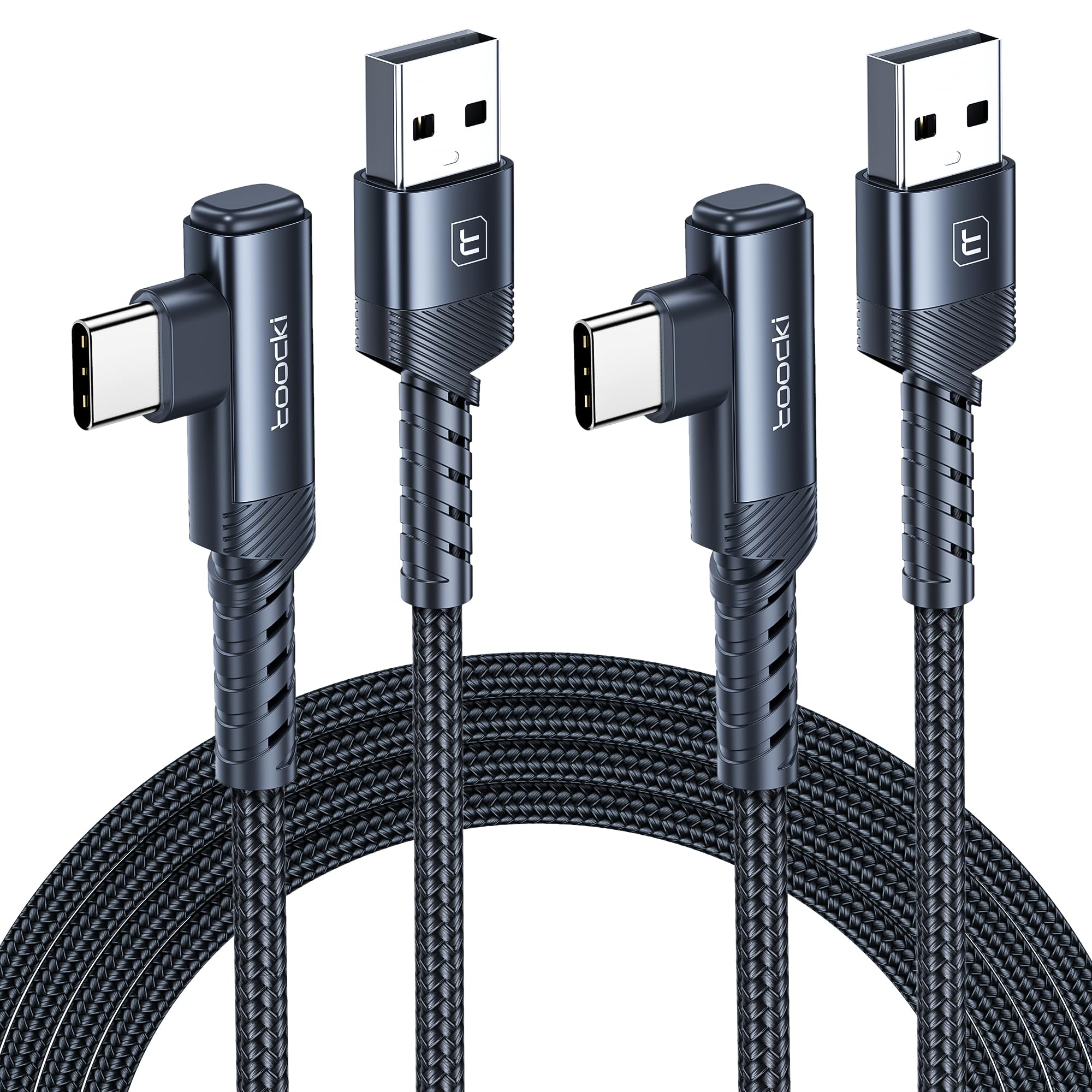 Photo 1 of *** ONLY 1***    USB to USB C Cable [10ft, 2Pack ] USB A to Type C Right Angle Charger Cord 90 Degree Braided Fast Charging for iPhone 17 16 15 Pro Plus Pro Max Air/Samsung Galaxy S10 S10+, A15 A25, LG V30, Switch1052941814