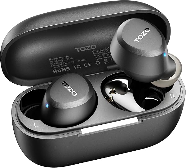 TOZO A1 Wireless Earbuds Bluetooth 5.3 Light Weight in Ear Headphones | IPX5 Waterproof, 2 Mics for AI Calls, Immersive Premi