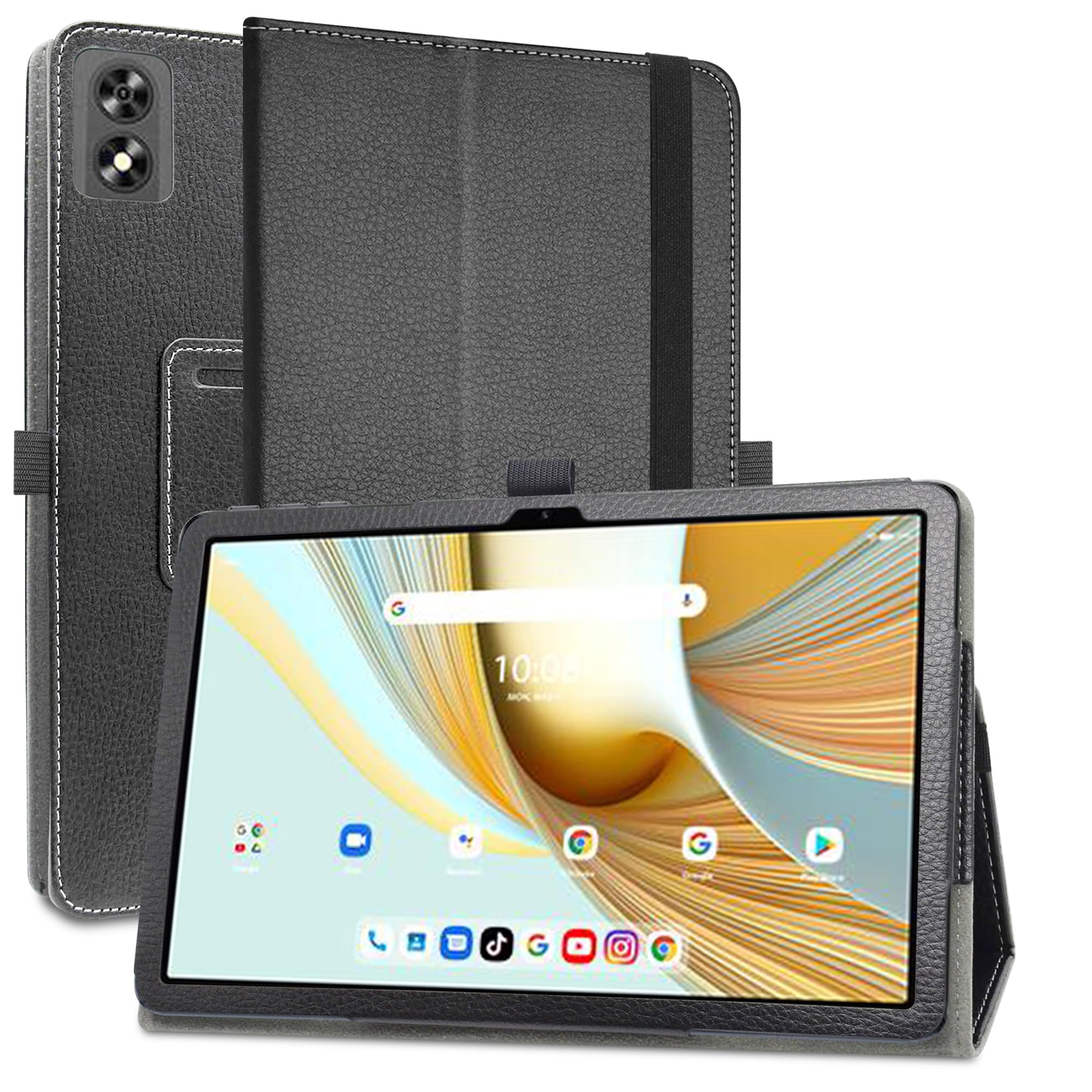 MAMA MOUTH Compatible with UMIDIGI G3 Case,Slim Folio Folding Stand PU Leather Cover for UMIDIGI G3 Tab/UMIDIGI G2 Tab/UMIDIGI G1 / foxxd c10 / UMIDIGI G3 Tab Ultra 10.1 Inch Tablet,Black