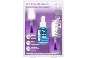 Nail Tek Rescue System – Nail Repair for Damaged Nails, Hydrate, Renew & Strengthen Nails Treatment, Made in USA, 0.5 fl oz each