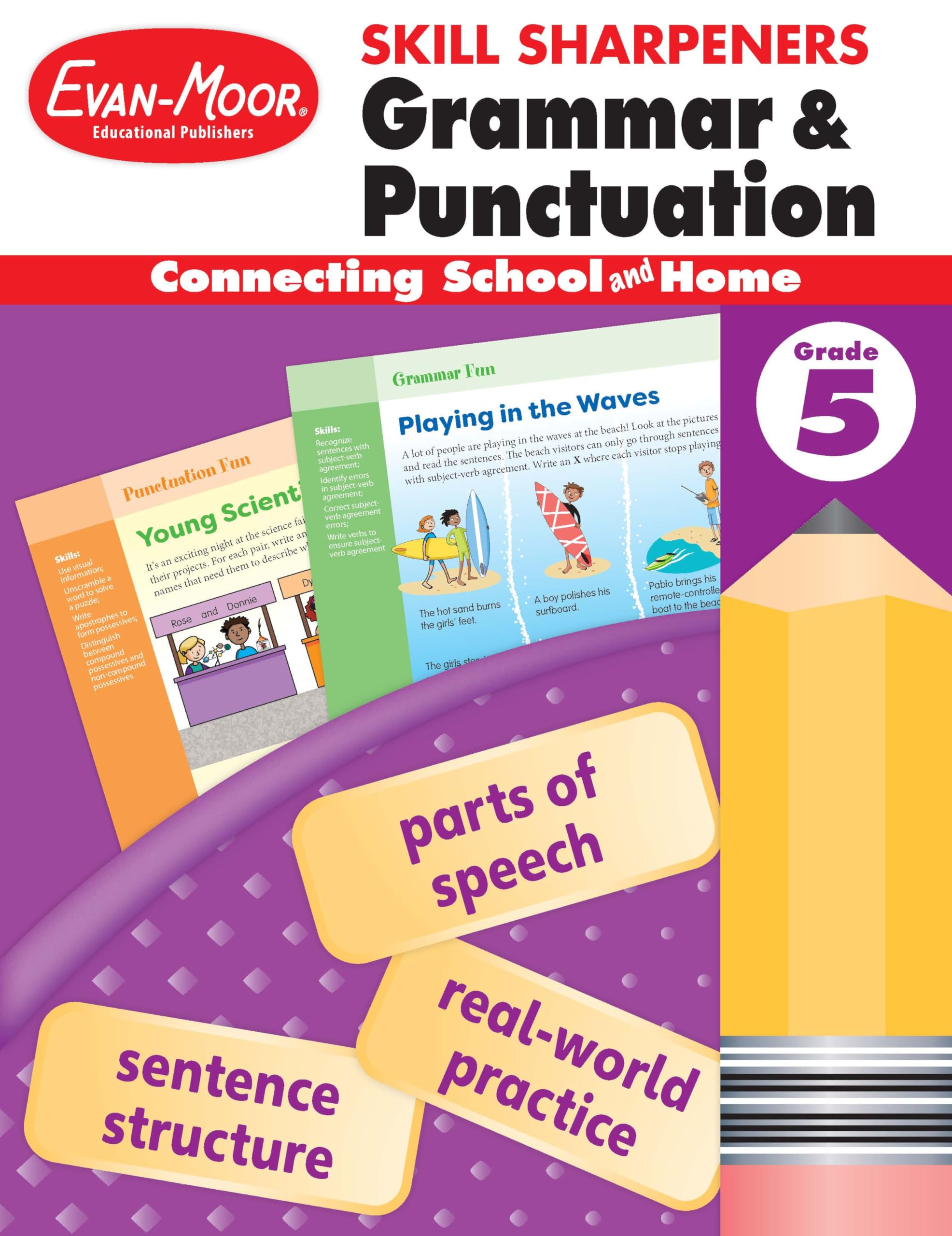 Evan-Moor Skill Sharpeners Grammar and Punctuation Grade 5, Full-Color Activity Book - Supplemental Homeschool Workbook Evan-Moor Skill Sharpeners Grammar and Punctuation Grade 5, Full-Color Activity Book - Supplemental Homeschool Workbook Paperback