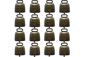 YOOHUA 16PCS Cow Horse Sheep Grazing Copper Bells Small Brass Bells Cattle Goat Farm Loud Bronze Bell Long Distance Horse Sheep Iron Bells