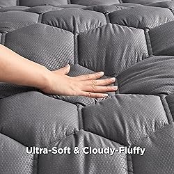 Bedsure Grey Twin XL Mattress Pad - Soft Mattress