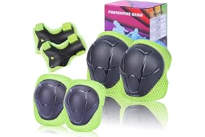 Kids Protective Gear Set SHENMOREN Knee Pads for Kids 3-10 Years Toddler Knee and Elbow Pads with Wrist Guards 3 in 1 for Skating Cycling Bike Rollerblading Scooter
