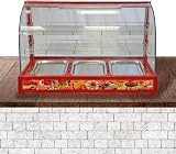 KuKoo 90cm Electric Food Warmer Cabinet Red Stainless Steel 3 Sliding Doors view 6