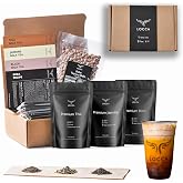 Premium Boba Tea Kit by Locca | Makes up to 24 Drinks | Bubble Tea Gift Kit | Thai Tea Edition with Jasmine and Black Tea | Includes Tapioca Balls and Boba Straws | DIY Food Gift