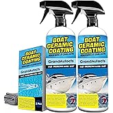 Marine Ceramic Coating For Boats - Rv Wax With Uv Protection For Fiberglass | Uv Damage Protection & Surface Enhancement | Bo