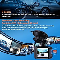 E-YEEGER Dash Cam Front and Rear, 2.5K Dual Dash