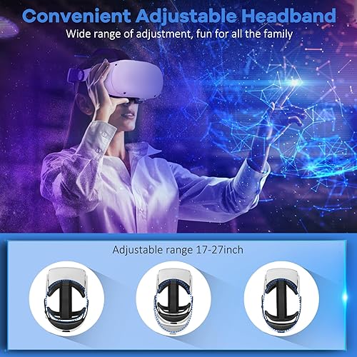 Hurra Head Strap with Battery for Oculus Quest 2, 10000mAh Fast Charging  Battery Pack Extend 8H Playtime, Adju