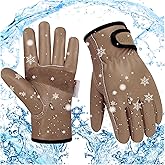 SLARMOR Mens Winter Leather Work Gloves, Warm Thinsulate Lining for Cold Weather Work, Thermal Insulated Work Gloves with Leather Palm,100 gram Insulation-XL