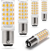Ziomitus BA15D 120v Led Bulbs 50 Watt-75 Watt Replacement,DC Bayonet Base | T3/T4/C7/S6, 2700K Soft Warm White BA15D 5W Led Sewing Machine Bulbs, Non-dimmable, 5Pack