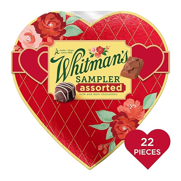 WHITMAN’S VALENTINES SAMPLER HEART, 10.3 OUNCE