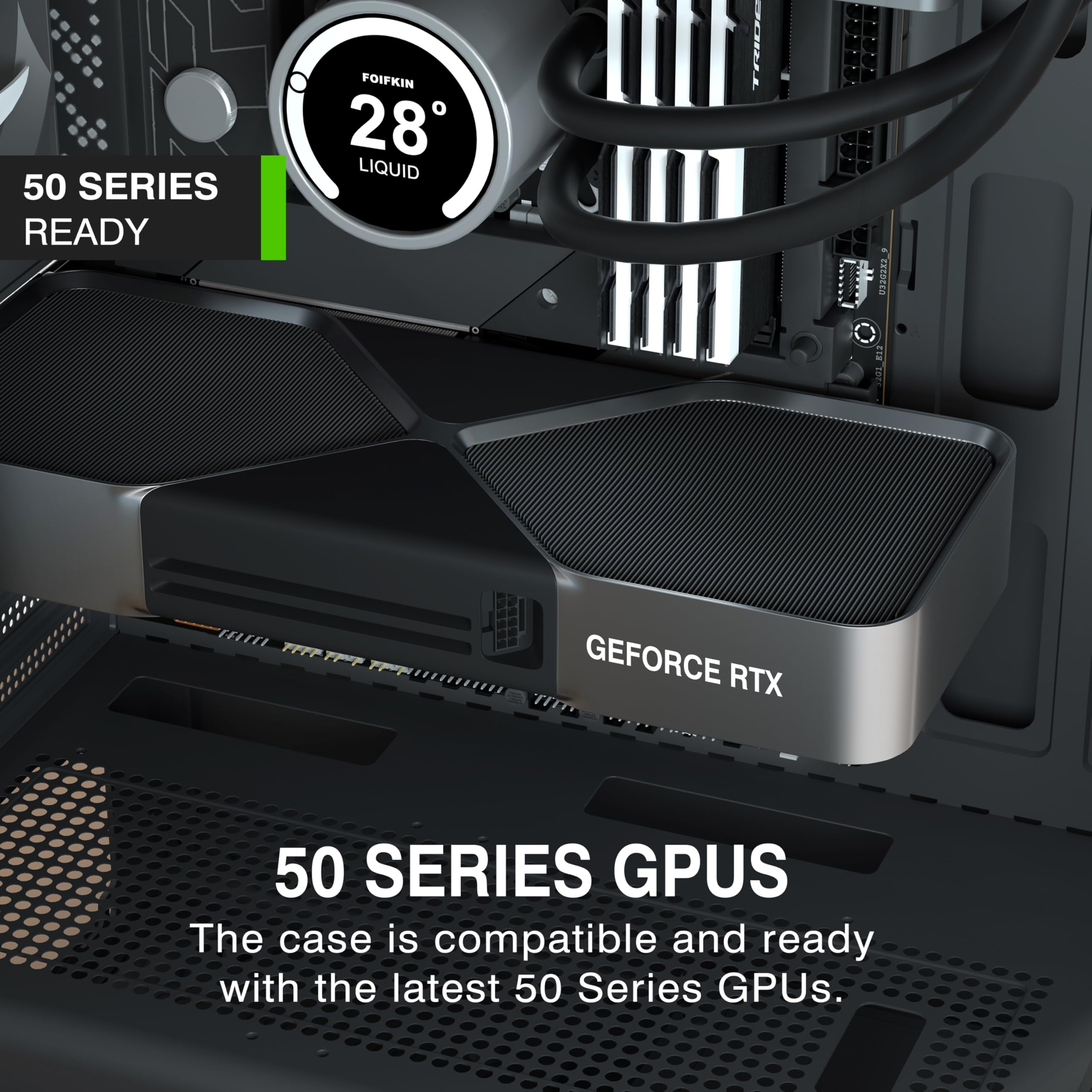 Foifkin K6 Pc Case - Pre-Installed 6 Pwm Argb Fan(3X 140Mm And 3X120Mm), Atx Mid-Tower Gaming Pc Case, With Type-C,Black (White, K6) - View 9