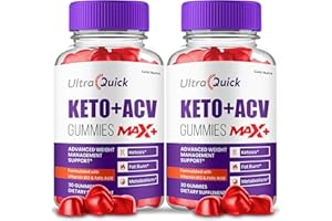 GOLD NUTRA (2 Pack) UltraQuick Max+ ACV Gummies, Higher Potency, Official Ultra Quick Max+ Gummies, 2X Stronger Apple Cider Vinegar Gummy, 2 Month Supply