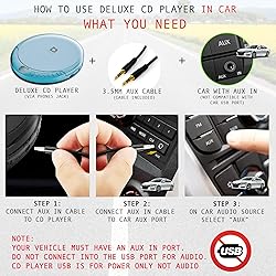 Deluxe Products CD Player Portable with 60 Second