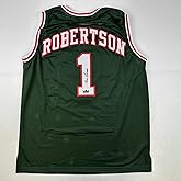 Facsimile Autographed Oscar Robertson Milwaukee Green Reprint Laser Auto Basketball Jersey Size Men's XL