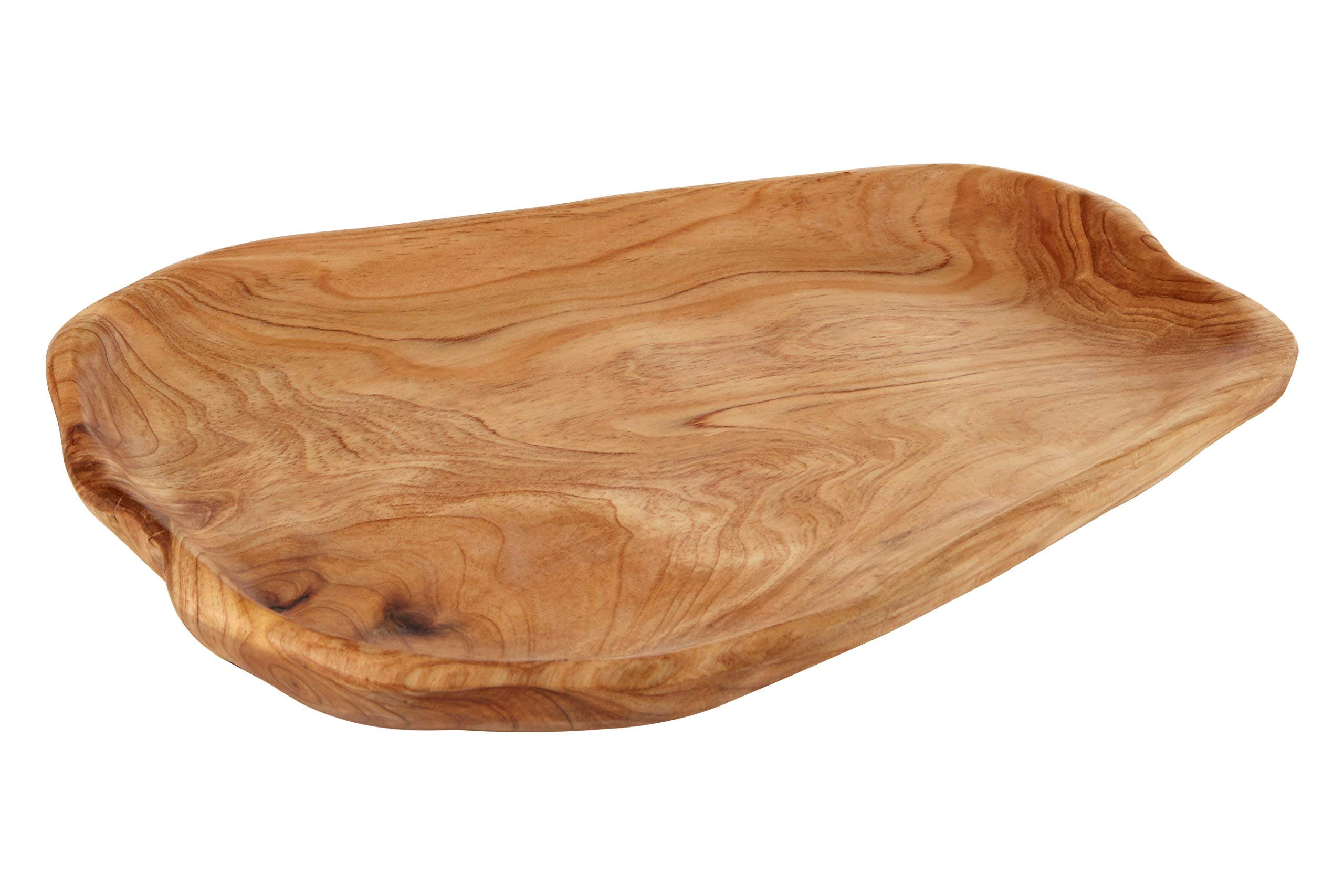 Premier Housewares Kora Serving Dish, Natural Cedar (32 x 22 cm)