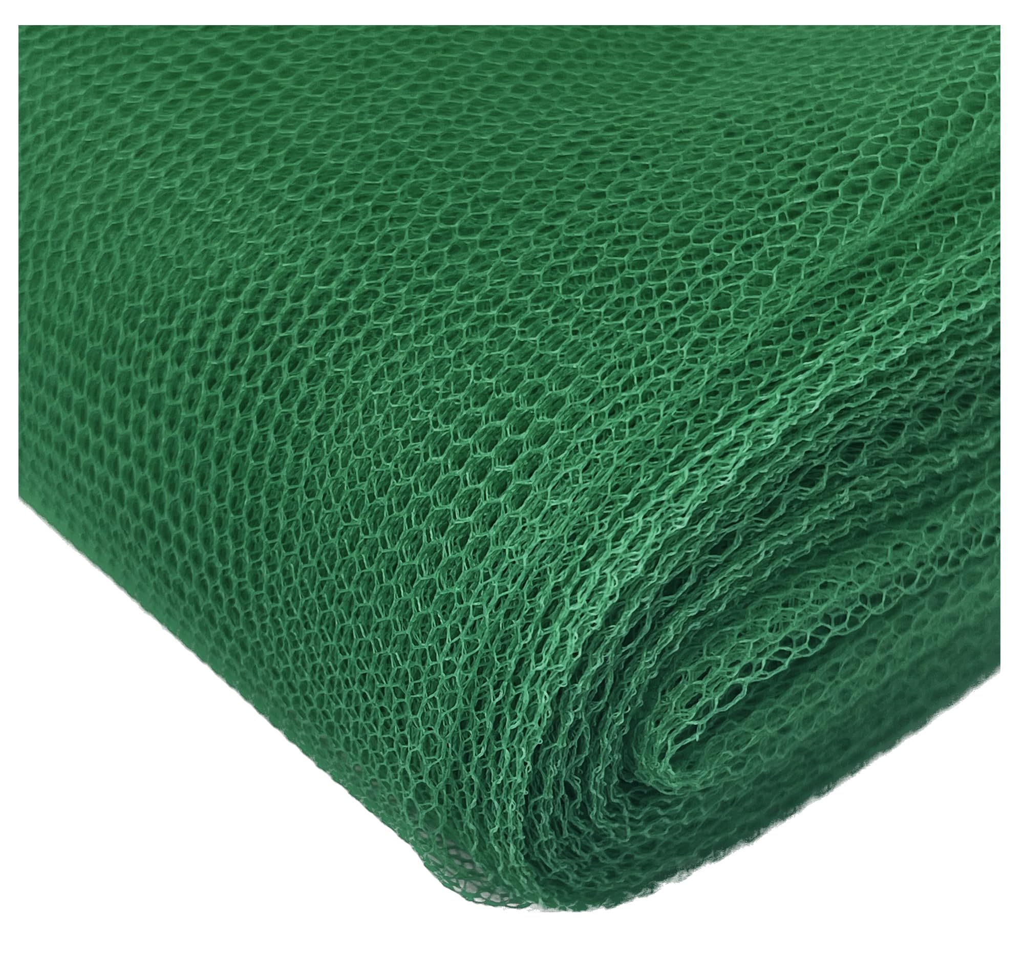 Sheer Dress Net Mesh Fabric Tutu Tulle Mesh Dancewear Stiff Flare Free Nylon Wedding Bridal Veil Material 150cm Wide (300 x 150cm / 118" x 60", Forest Green)