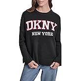 DKNY Womens Athletic Fit Logo Sweater