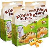 Roshen Korivka Cow Candy, Milky Sweets Fudge Candy, 7.23oz/205 gram Pack of 3