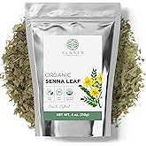 Elanen Naturals Organic Senna Leaf 4 oz. (113g), USDA Certified Organic Senna Tea Leaves, Alexandrina Herb, Folium Sennae, Sene, Hoja de Sen, Seena Leaf, Cut & Sifted