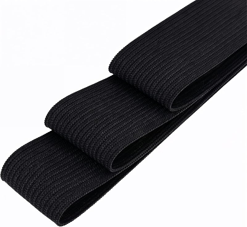 Trimming Shop 38mm Wide Elastic Band for Waistbands 1m Black