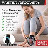 SS Sleeve Stars Ankle Brace with Removable Strap Black 10-12 in view 2