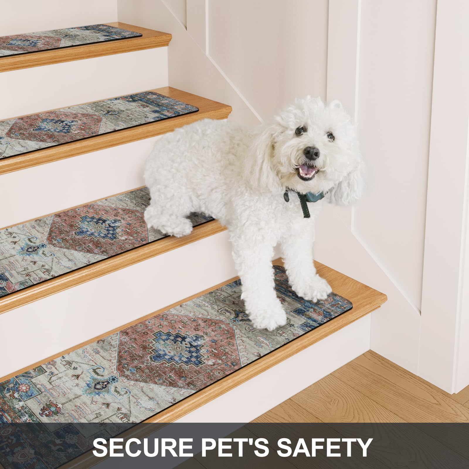 Stair Carpet Treads Non Slip Carpet 8" X 30" Set Of 15 Pack Safety For Kids Elders And Dogs Indoor With Reusable Self Adhesive Rug Gray Stair Treads