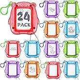 Outus 24 Pcs Mini Magnetic Drawing Boards Doodle Board for Kids Backpack Keychain Clip Drawing Board Erasable Sketch and Painting Pad for Classroom Rewards Party Favors (Bear)