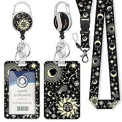 Sun Moon ID Badge Holder with Breakaway
