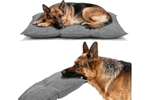 Veehoo Indestructible Dog Bed for Crate, Chew Proof Dog Crate Pad for Aggresive Chewers, Large Tough Washable Pet Mats for Kennel, 35" x 22"