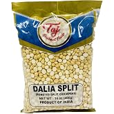 TAJ Premium indian Dalia Split (Roasted Split Chickpeas Daliya), (14oz)