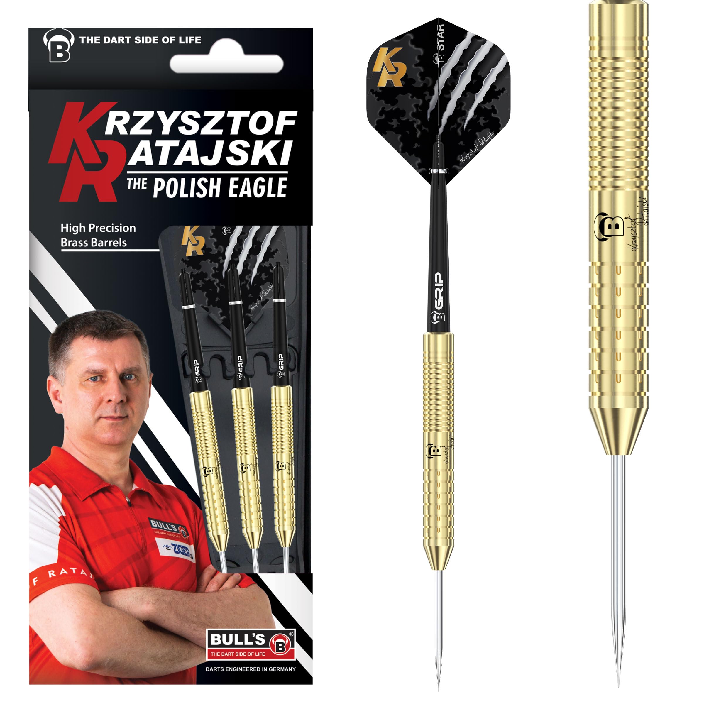 BULL'S Ratajski Brass Gold Dart, 24 g