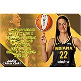 Caitlin Clark Motivational Poster Quote Inspirational Quotes Classroom Posters Books Documentary Basketball Pro Legend Kaitlyn Merch WNBA Indiana Fever Jersey Apparel Iowa Star Athlete Autograph P149